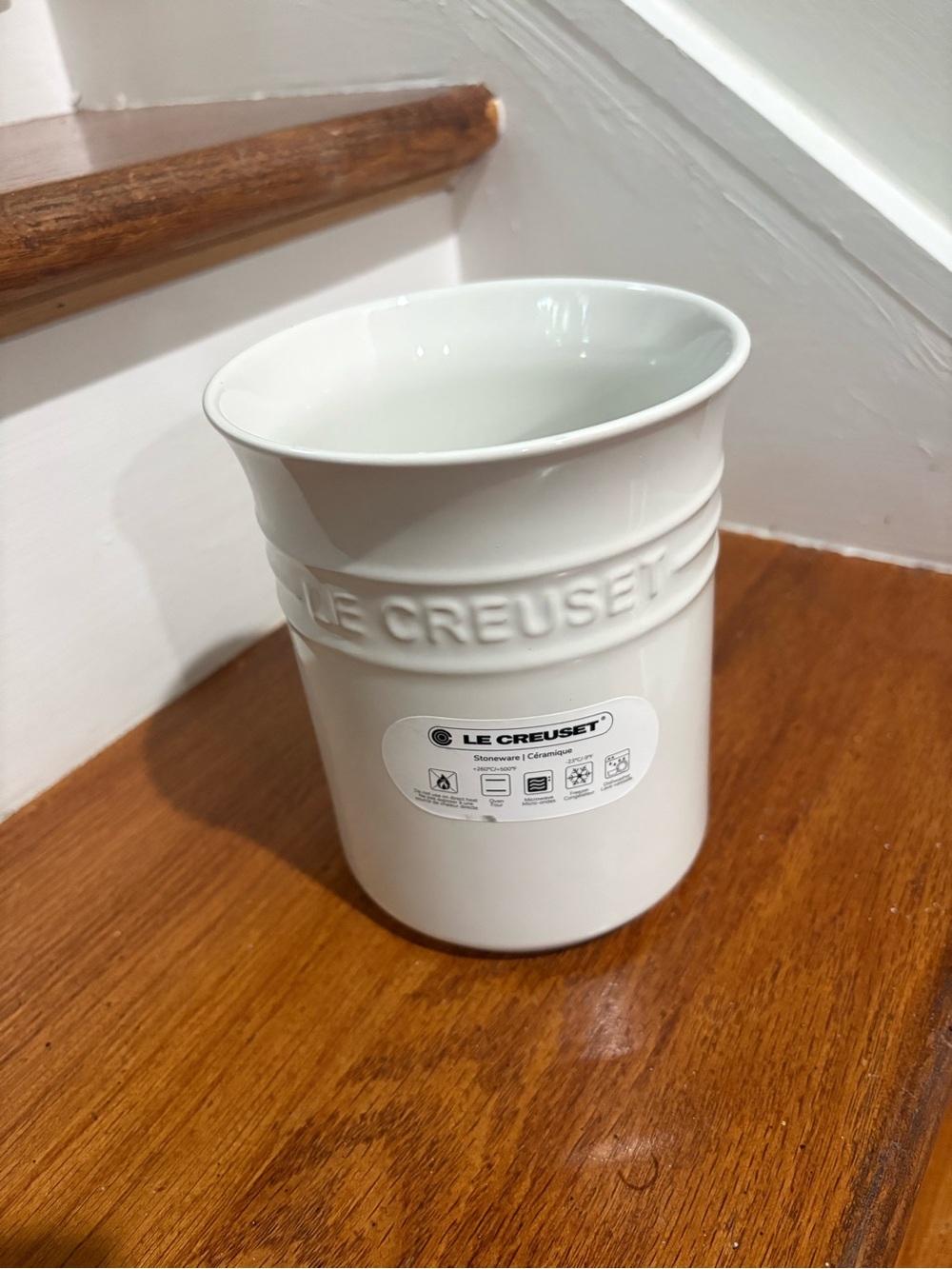 Le Creuset White Ceramic 1L Utensil Crock